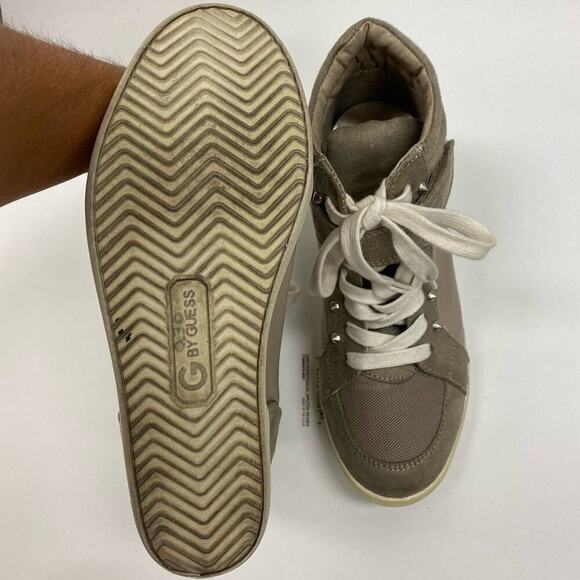 G by Guess Pop Star Suede Studded Wedge Sneakers - Picture 5 of 11